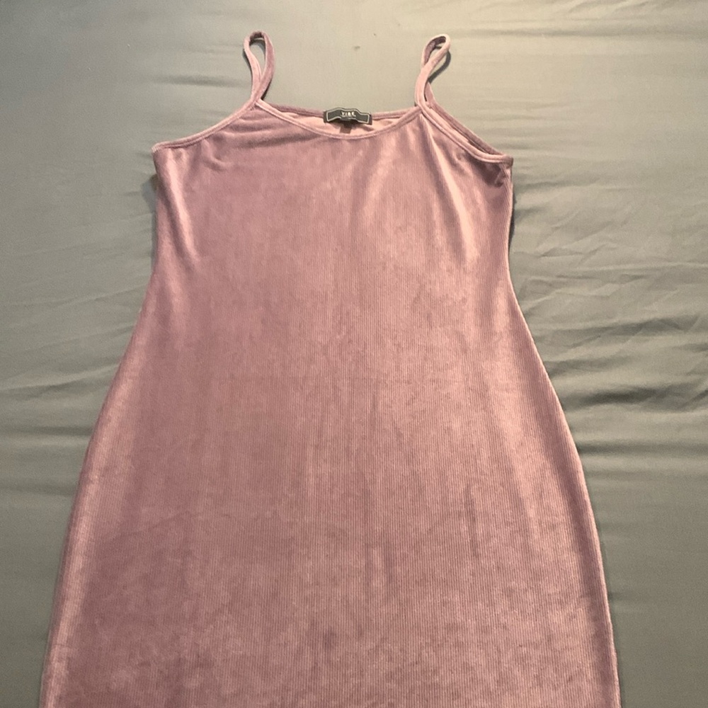 Pink Velvet Mini Dress